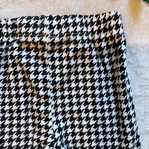 Pekkle 6M Black & White Houndstooth Cotton Leggings VGUC Baby Girls - Picture 8 of 13